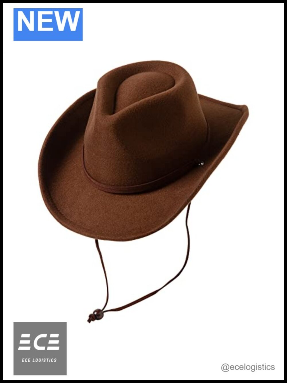 Kids Unisex Western Cowboy Cowgirl Hat Felt Fedora with Wind Lanyard